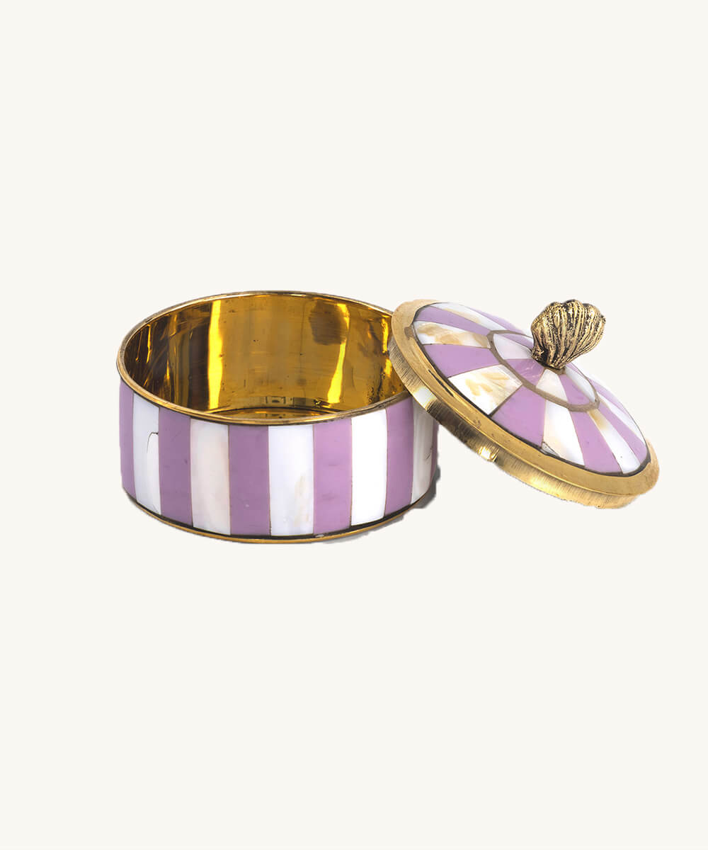 Lilac Shell Circus Trinket Box | Small