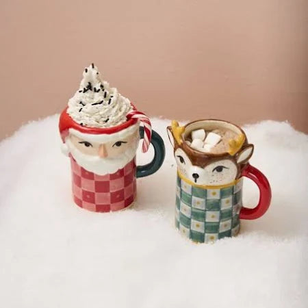 Reindeer + Santa Mugs