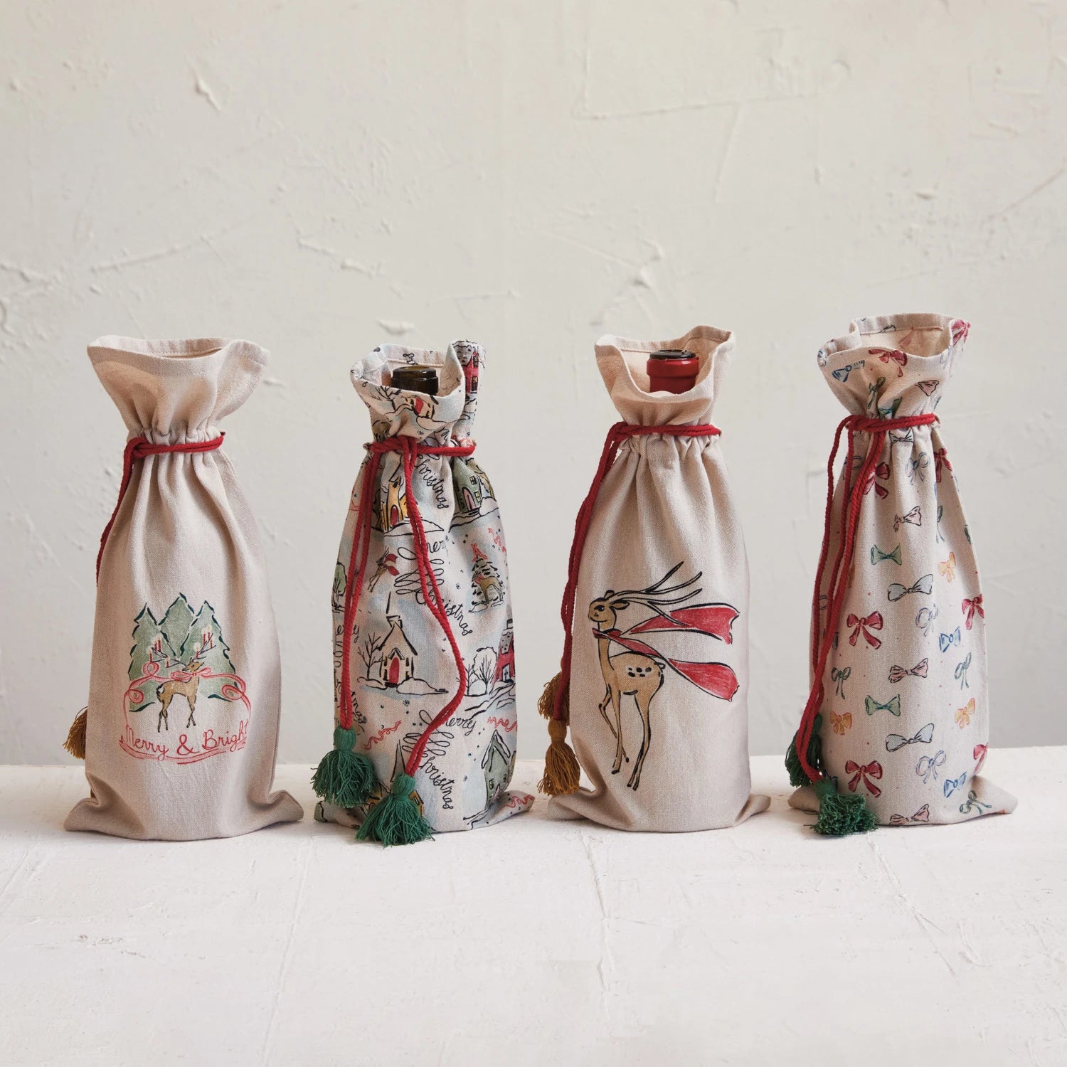 Christmas Wine Bags